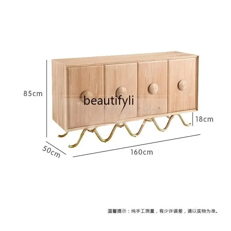American side cabinet log style simple entrance decorative cabinet living room locker