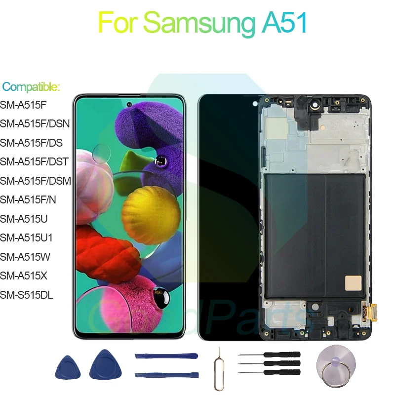 

Для замены экрана Samsung A51 2400*1080 SM-A515F/DSN/DS/DST/DSM/N/U/U1/W/X,SM-S515DL A51 ЖК сенсорный дигитайзер