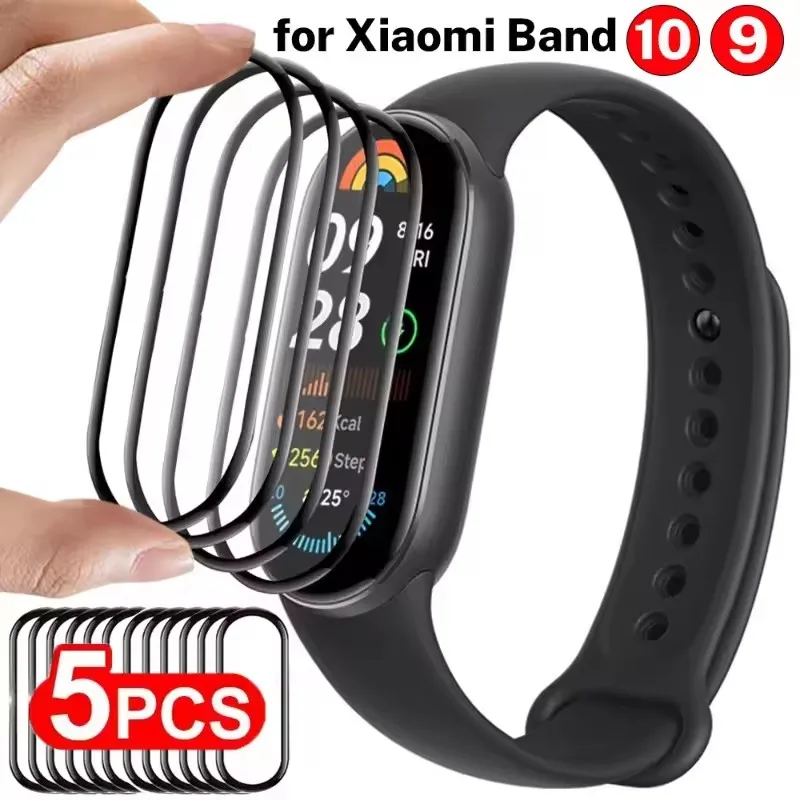 �y�Z�[�����z1-5 �� Xiaomi Miband 10 �X�N���[���v���e�N�^�[ 9D �p�ȃt���J�o���b�W�A���`�X�N���b�`�ی�t�B���� Mi Band 9 ���v�J�o�[