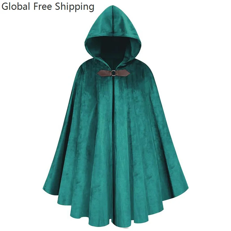 القرون الوسطى الغزلان المخملية فارس عباءة جديدة هالوين أنيمي خمر المحارب الرجال تأثيري حلي كيب كرنفال ملابس خارجية للحفلات 2026 #5