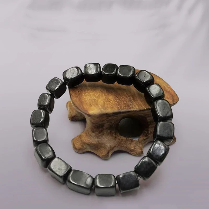 

CHENYISHI 50%-70% Carbon Shungite bracelet, therapeutic gemstone jewelry bracelet, rich in fullerene