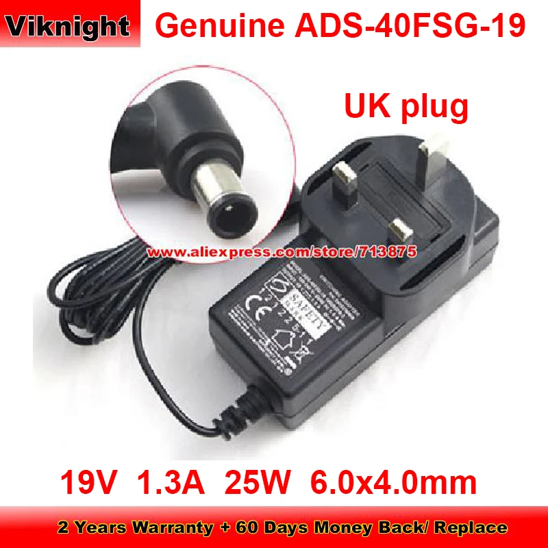 Genuine UK Plug ADS-40FSG-19 Ac Adapter 19V 1.3A for Lg 24M45H-B 23ET83V 22EA53VQ 29WK500 E2442VA 22EN33S 92MP58VQ 24M47VQ