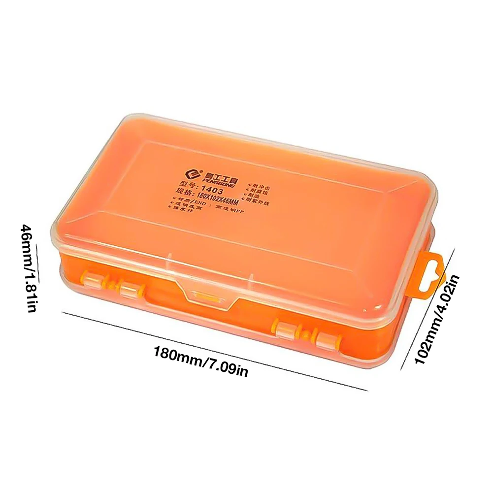 Plastic Double-Side Tool Box Storage Tool Case Compartment Hand Tools Storage Boxes Transparent Multifunctional for Small Things