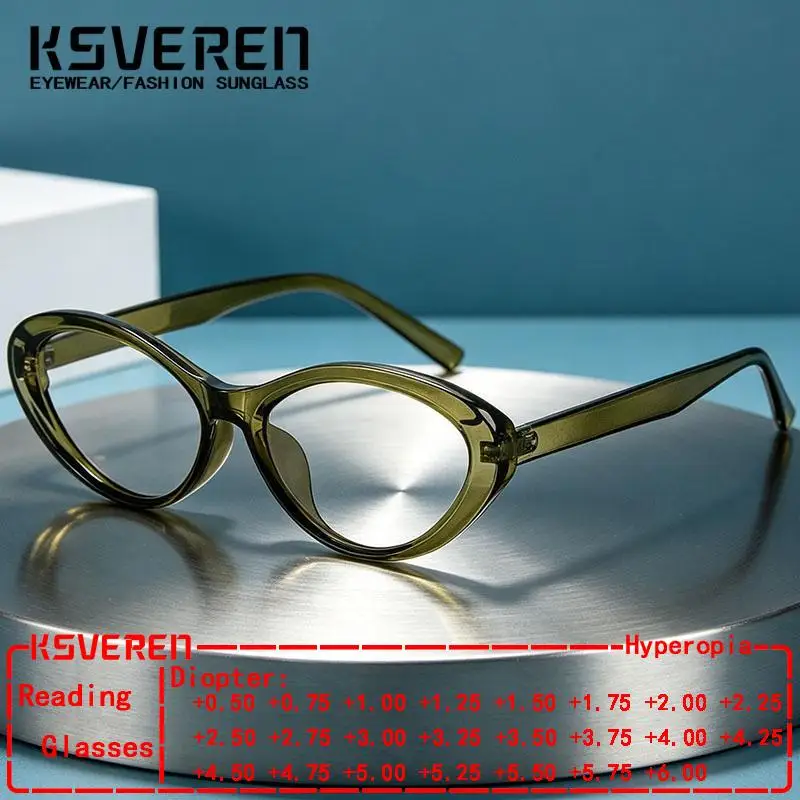 Classic Oval Anti Blue Light Reading Glasses Women Small Frames Computer Optical Presbyopic Eyewear Readers Customize Diopter