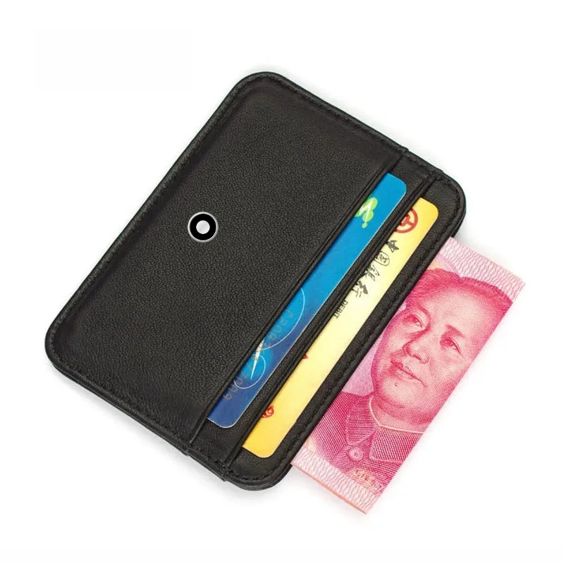 High End Luxury Business100% Genuine Leather Men's Wallet Male Thin Mini ID Credit Card Holder Small Cardholder Purse for Man