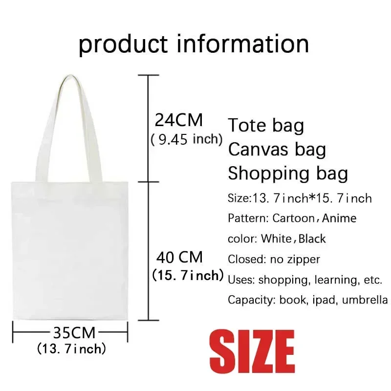 Motosega uomo Shopper Tote Bag grande capacità studente Shopping borse a tracolla donna Harajuku borsa di tela Casual riutilizzabile