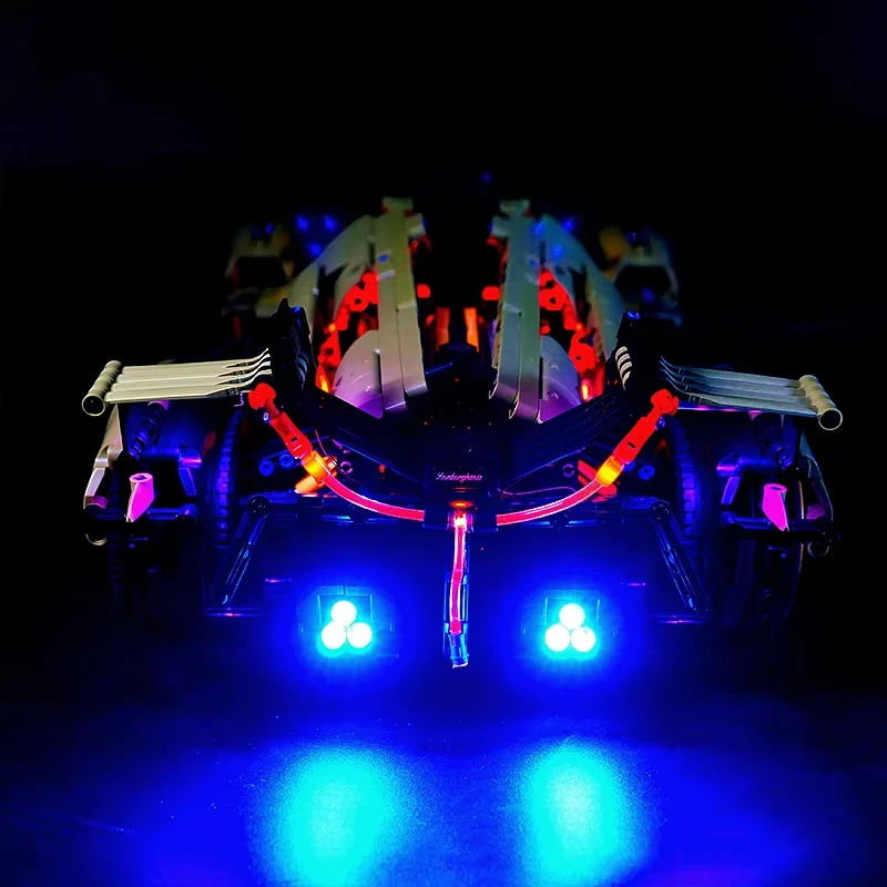 RC DIY LED Light Kit For LEGO MOYU 88001 Technical V12 Hypercar Car Building Block Set ( Only LED Light,Without Blocks Model)