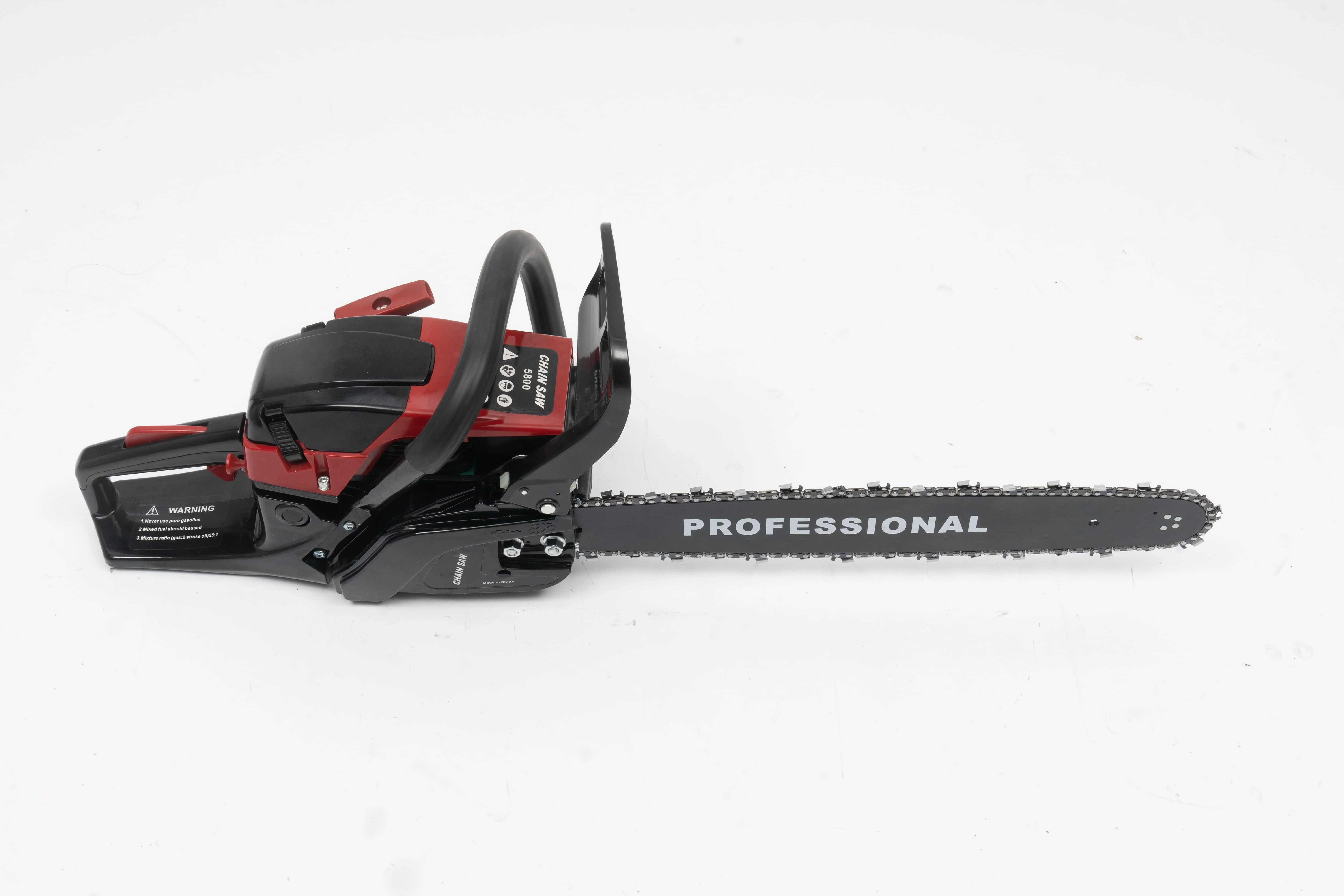 منشار سلسلة بنزين 20 بوصة ثنائي الأشواط 2.4 كيلو وات 58 سي سي لقطع شجرة الخشب