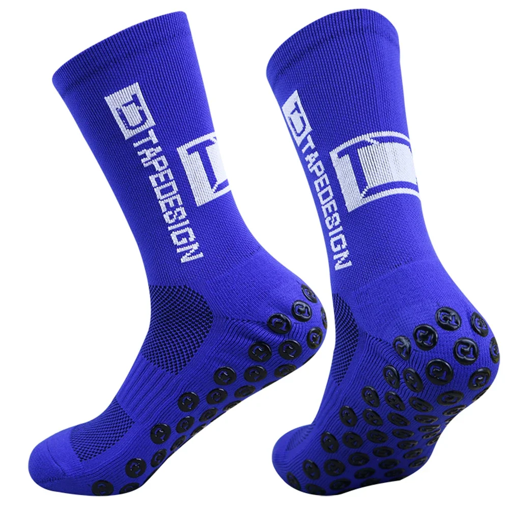 1Pc Football Socks Men's Non-slip Grip Football Basketball Sports Bicycle Socks