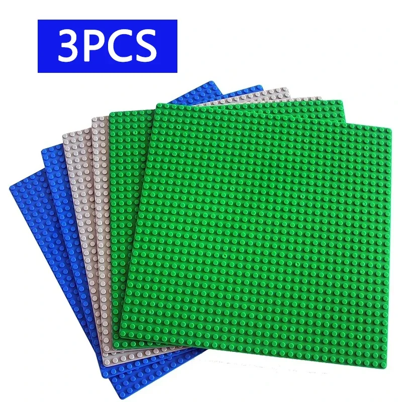 3PCS MOC Classic Base Plates Blocks 32x32 32x16 Dots Plastic Building BasePlates Bricks Assembly City Road Garden Construction