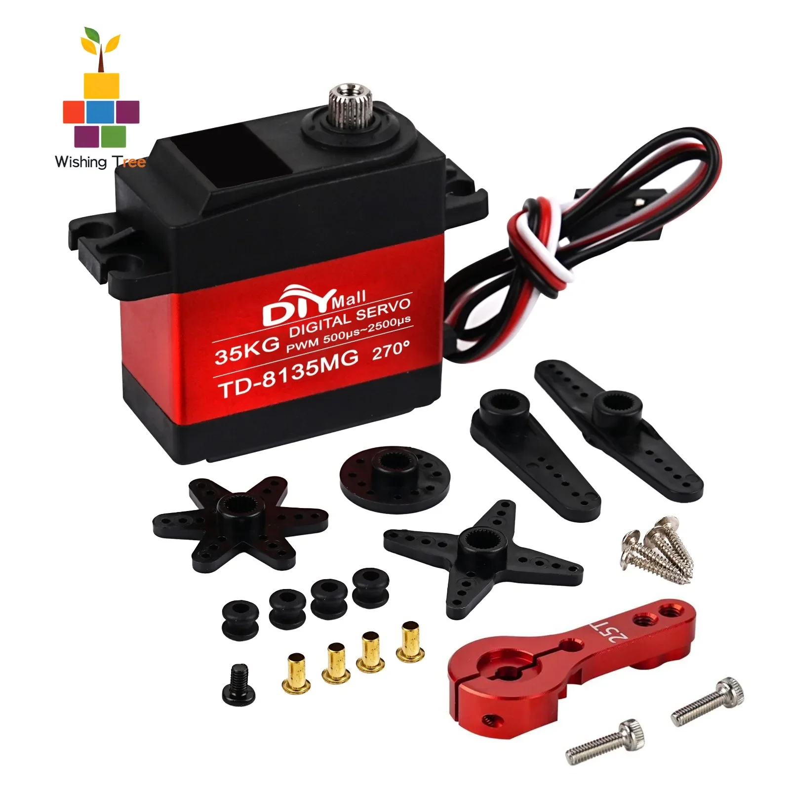 

35KG Waterproof Digital Servo Motor TD-8135MG 360° Large Torque Metal Gear for RC Car/Aircraft