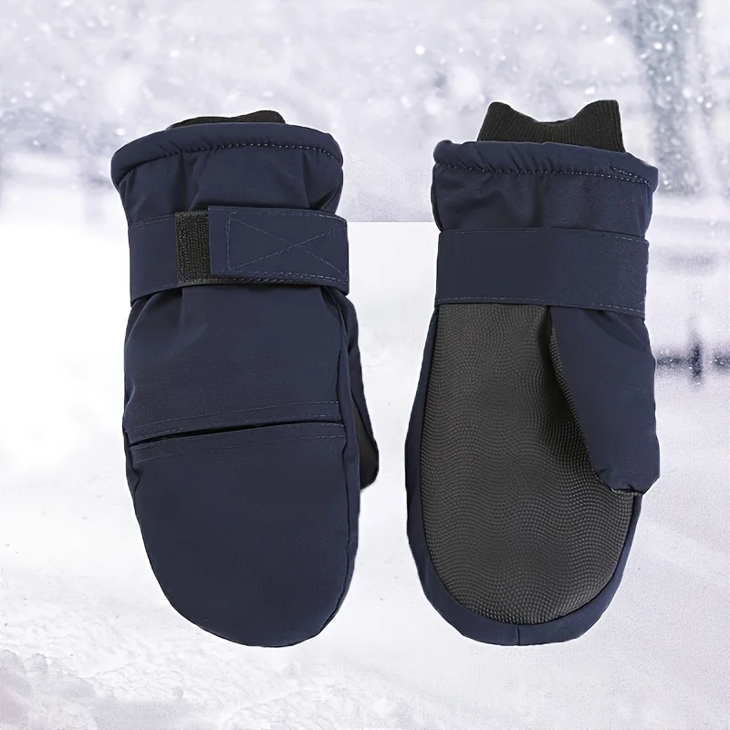 قفازات شتوية - دافئة مع بطانة من الصوف للتزلج والأنشطة الخارجية، قابلة للغسل يدويًا