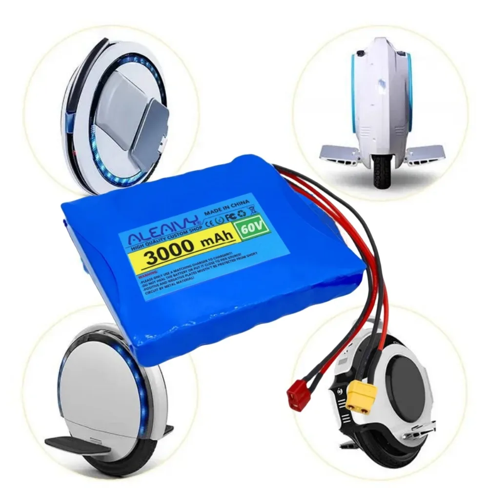 60V 3Ah/3.5Ah 16S1P 18650 Lithium Battery Pack for Balanced Self-propelled Electric Single Wheel Commuting Tool