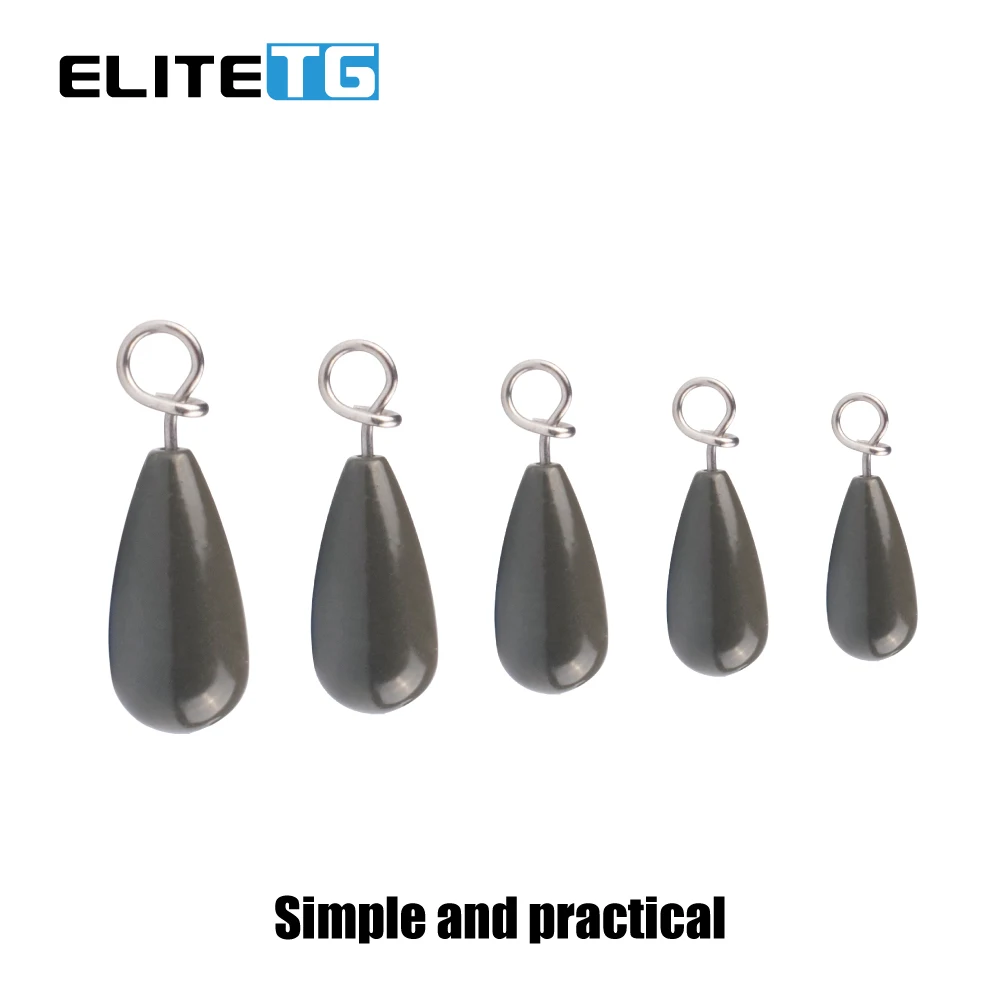 Plomos de pesca de tungsteno Elite TG en lágrima para lubina - imagen 4