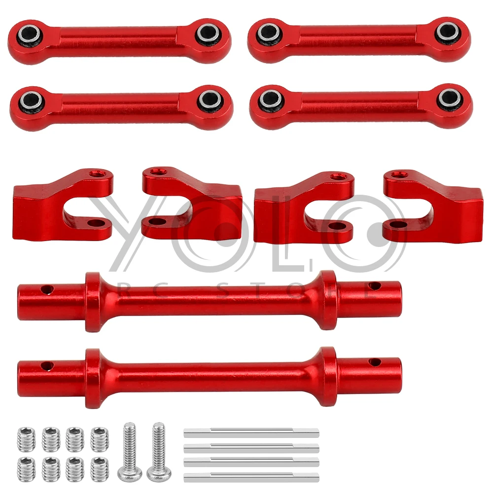 Een Set Aluminium Voor en Achter Anti-Tilt Rod Bar Set Voor 1/18 RC Losi Mini LMT Monster Truck auto Alle Metalen Upgrade Onderdelen