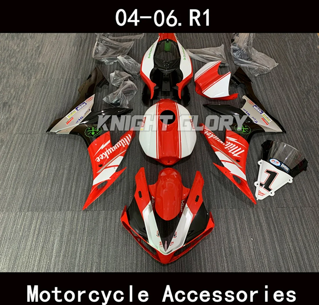

Подходит для YZF-R1 YZF R1 2004 2005 2006, обтекатель корпуса мотоцикла, спойлер, комплект кузова, ABS литье под давлением