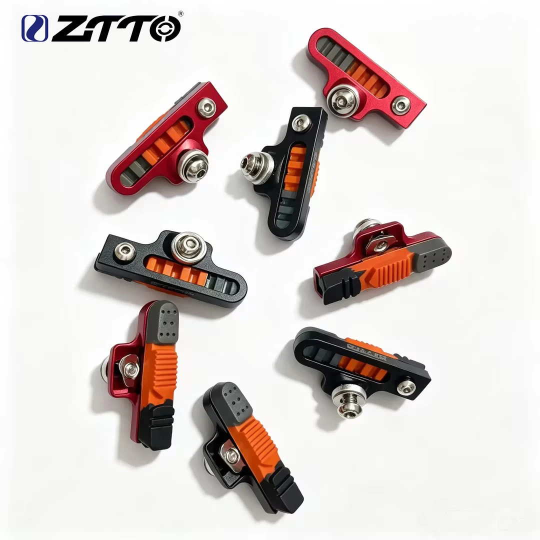 ZTTO Road Folding Bike V-Brake Shose Wear-Resistant aluminum alloy shell Durable Bicycle Rubber Capliers Extend Brake Adapter