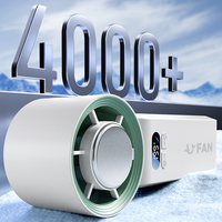 Ice Pack Refrigeration Fan 199 Speed High-speed Violent Handheld Fan 4000mah Usb Portable Outdoor Hanging Neck Small Fan