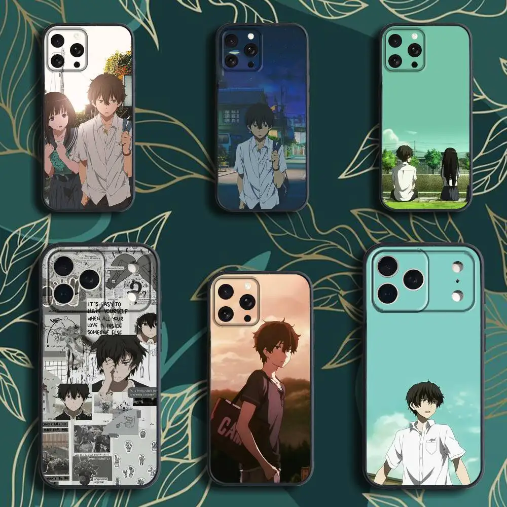 

Hyouka-es Phone Case For iPhone 17,16,15,14,13,12,Pro,Max,Plus,E,SE4,Air,Mini Black Soft Box