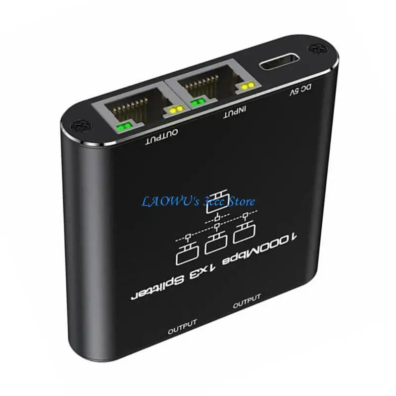 

Y8AD 1 to 3 Gigabit Networking Splitter 1000M for Enhances Home Entertainment