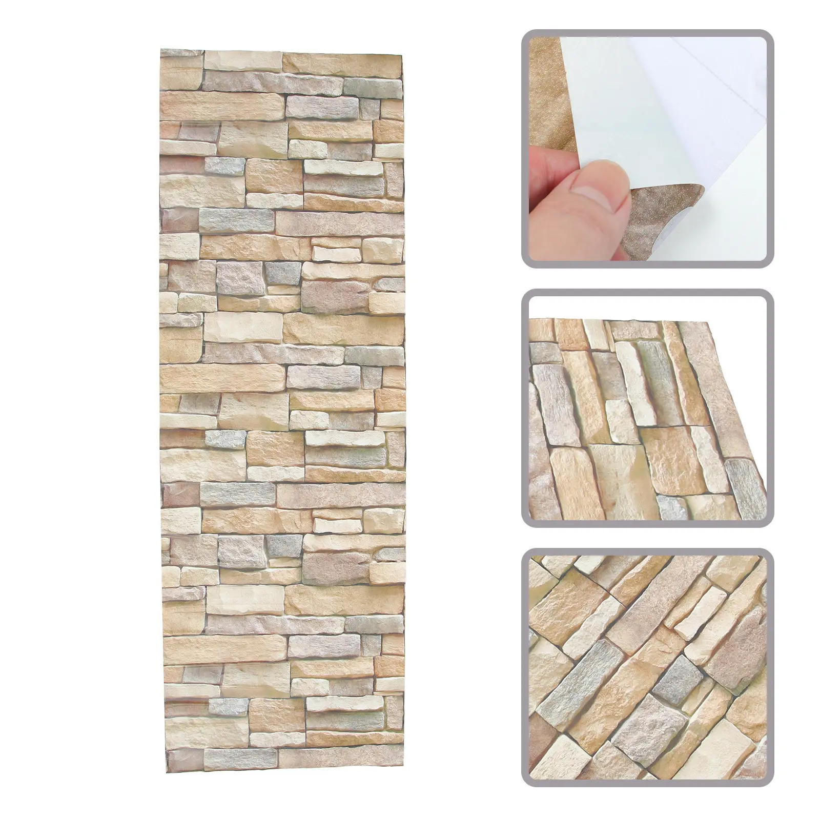 1Sheet Exquisite Workmanship Brick Sticker for Reptile Tank Terrarium DIY Scene Decoration Modern Clear Printed Background Wall