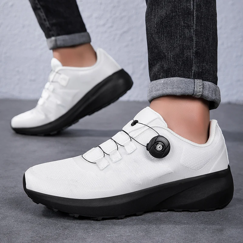 

Оригинальные новые мужские кроссовки для вождения с вращающейся кнопкой, повседневная обувь на платформе для ходьбы, уличная износостойкая спортивная обувь для бега Plus