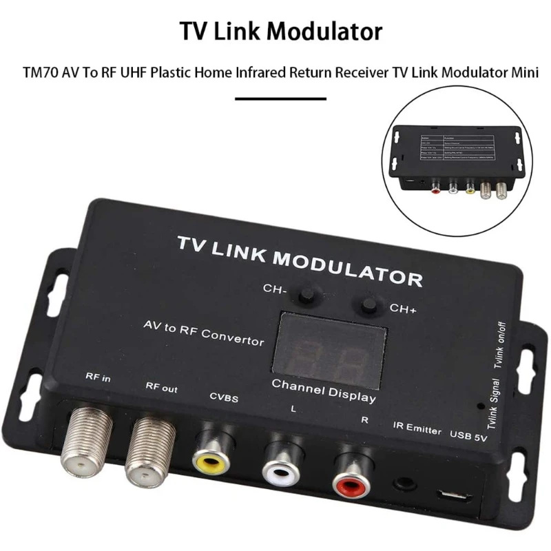 TM70 UHF LINK Modulator for Set-top Box A Sources Home Electronic to RF Link Modulator P8DC