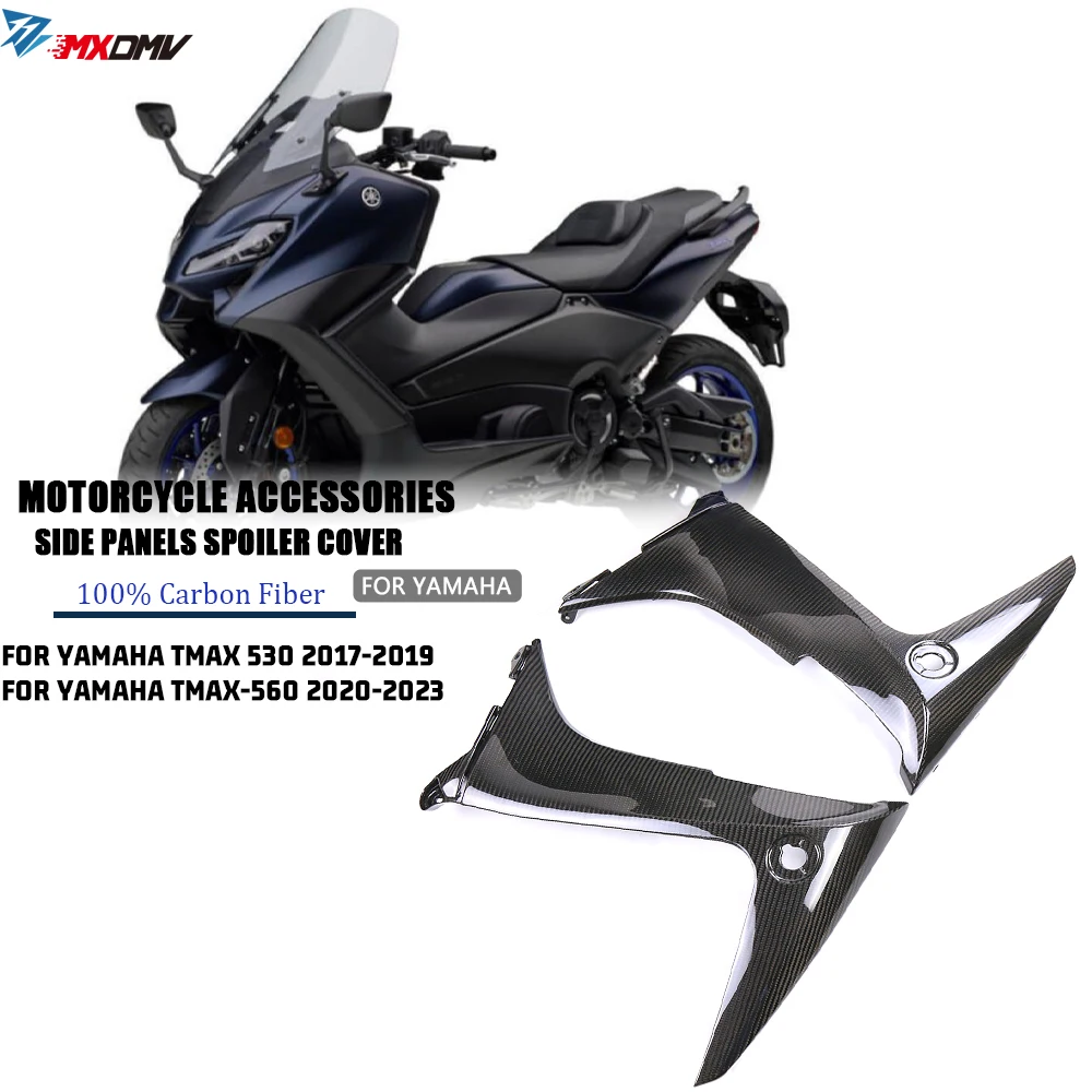 Carbon Fiber Side Panels Spoiler Cover Cowl Motorcycle Parts Fairing Kits For YAMAHA TMAX 560 2020-2022 T-MAX 530 2017-2019