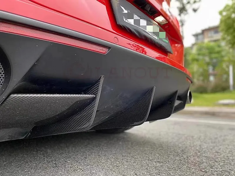 Material de fibra de carbono para-choque traseiro, difusor de lábios, decoração para Ferrari Califórnia 2015, estilo de carro