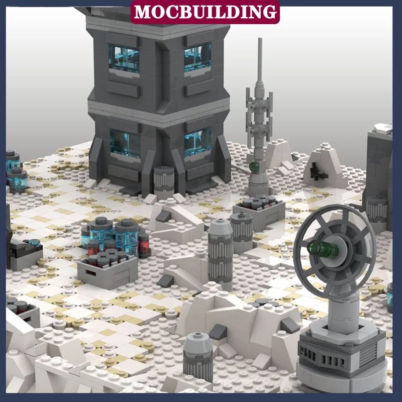 MOC Space Movie Battle Base 50X50 Model Building Block Assembly Set Street View Collection Series Toy Birthday Gift