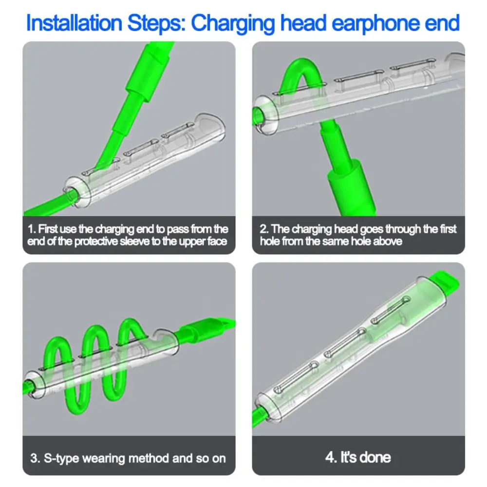 All Inclusive Protection Data Cable Protector No Electric Shock Silicone Cable Organizer Anti Pulling Multipurpose USB Charger