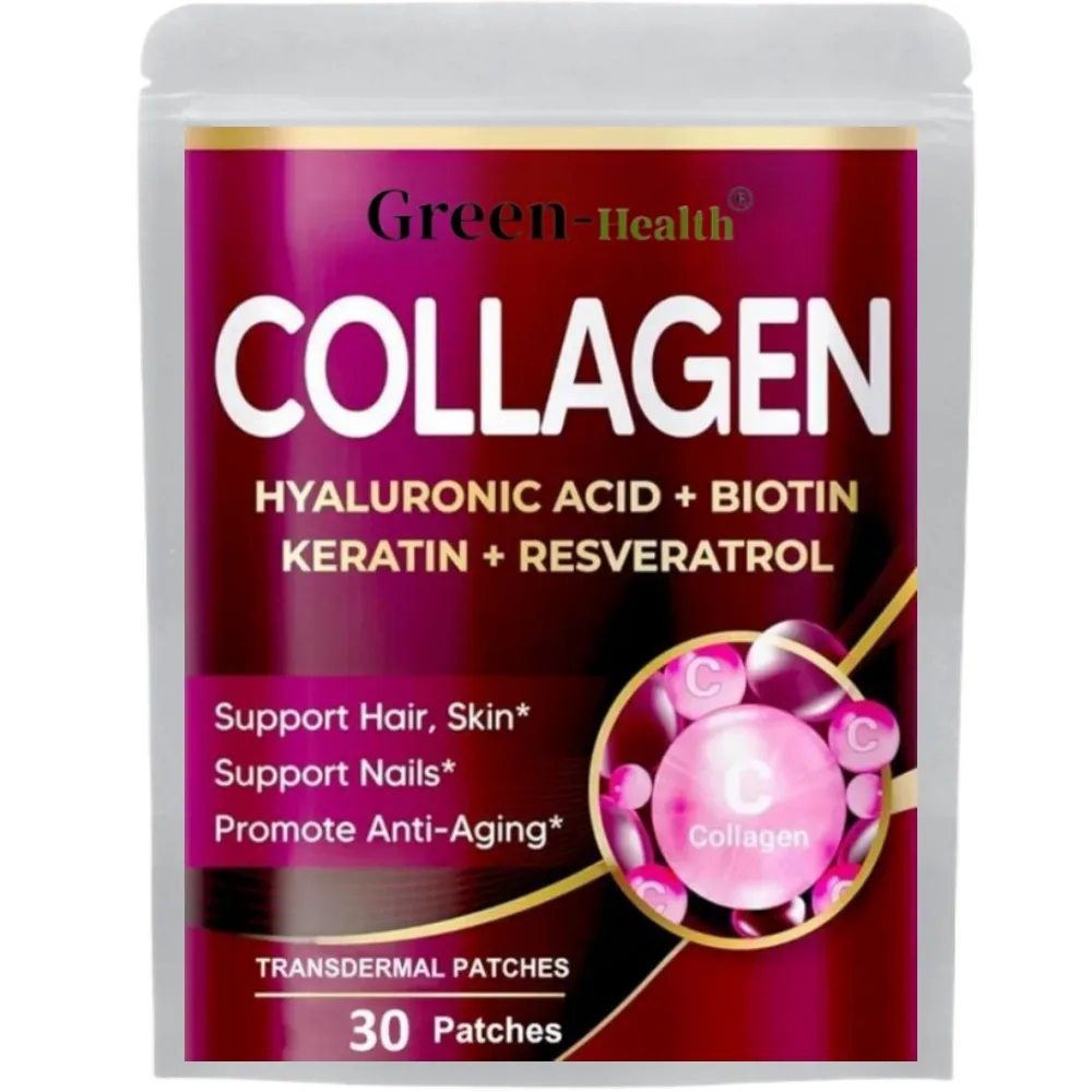 Marine Collagen Transdermal Patches with Biotin, Resveratrol Hair Skin, Skin Anti Ageing 30 Patches