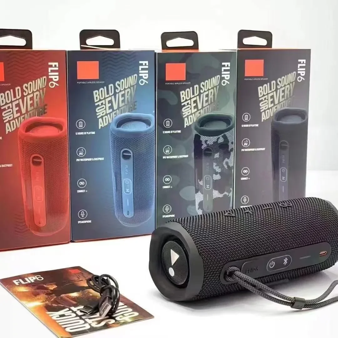 Flip 6 Portable Bluetooth Speaker Bass Wireless Sound Box IPX7 Waterproof Caixa De Som Bluetooth Sound System support TWS