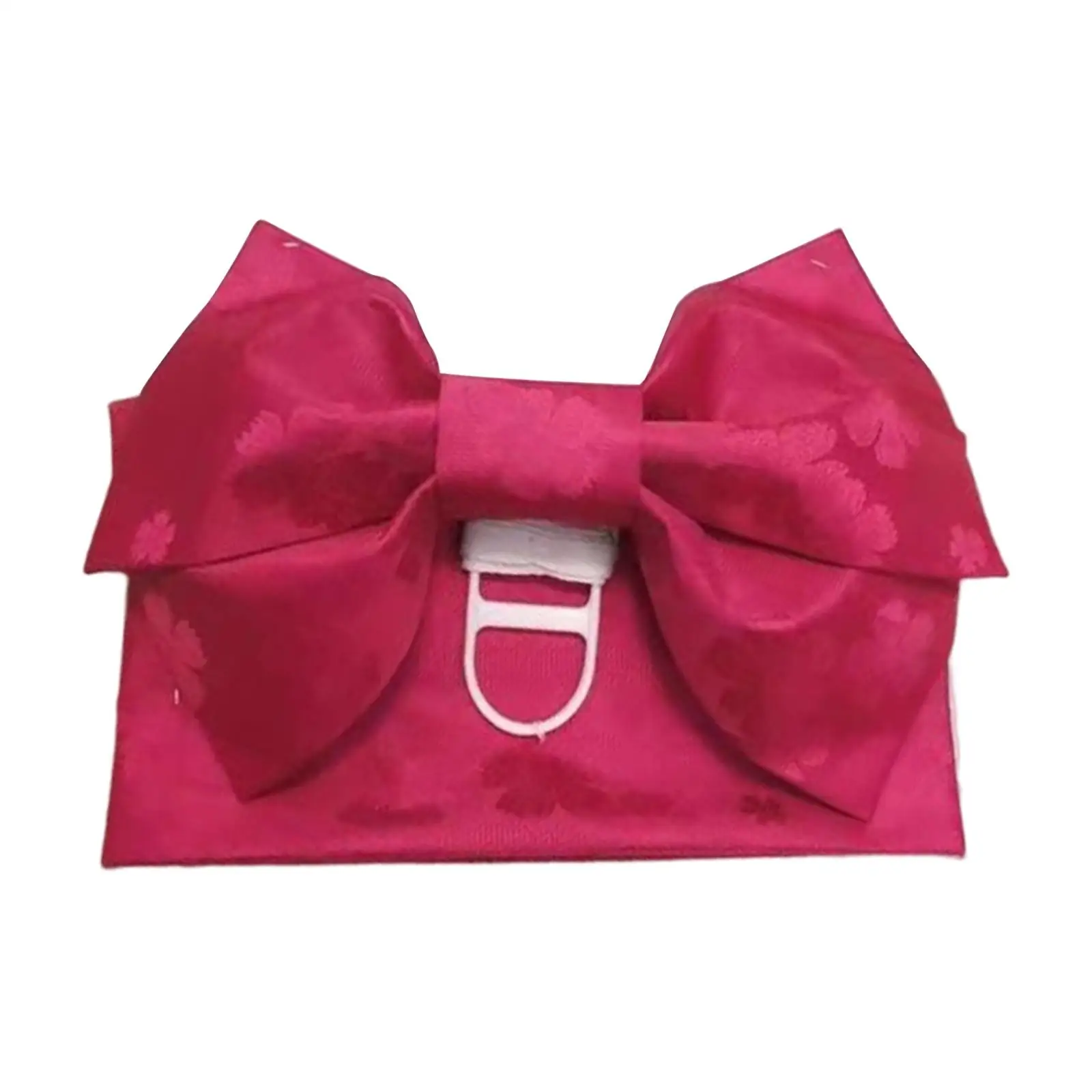 Japanese Kimono Obi Bow Belt Pre Tied Jacquard Wide Waist Strap Floral Robe Sash for Women Dress Belt