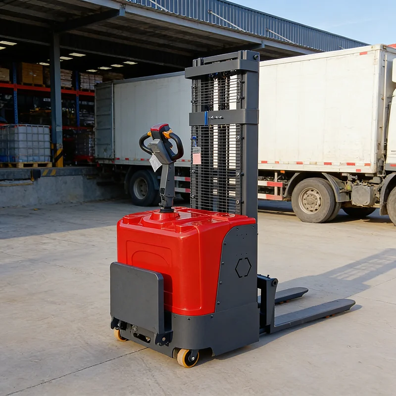 

Half-electric Stacker 2-ton Electric Lifting and Manual Push-pull Movement Pallet Stacker Forklift for Efficient Hoists