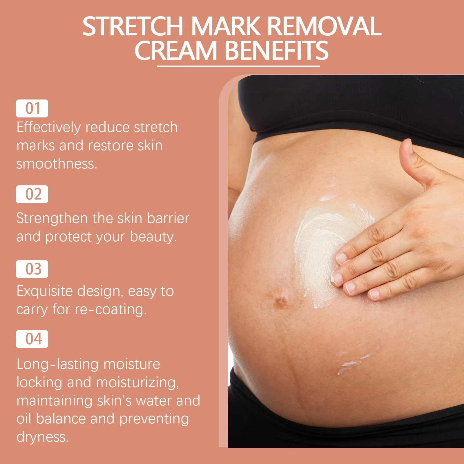 02Stretch Marks Permanent Removal Cream Eliminate Body Belly Stretch Marks Swelling Marks Remove Skin Cracks Repair Firming Care