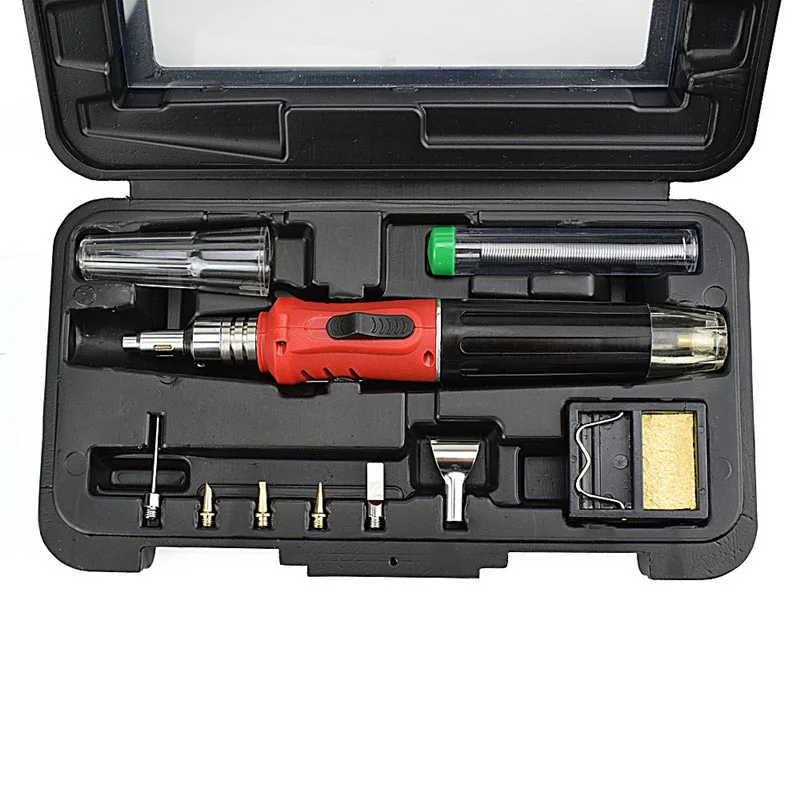 HS-1115K Gas Gas Soldering Iron Butane Gas Soldering Iron Soldering Iron Set 10 In 1 Automatic Point Gas Soldering Iron