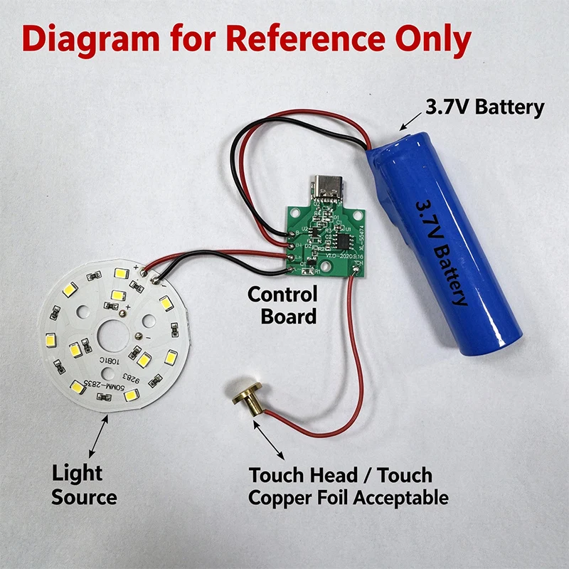 DC 5V 2A Mini LED Touch Dimmer Control Board, Single/Dual/RGB, On Off Switch for DIY Beech Wood Photo Frame Lamp