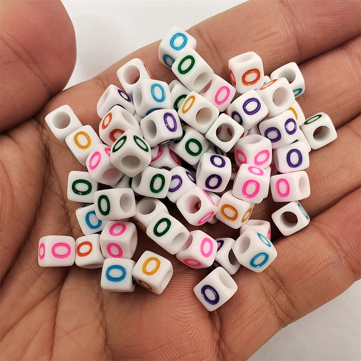 100 Pcs/set 6mm Acrylic 26 English Letter Beads With Big Hole Necklace Bracelet Pendant For Jewelry Making DIY Crafts Wholesale