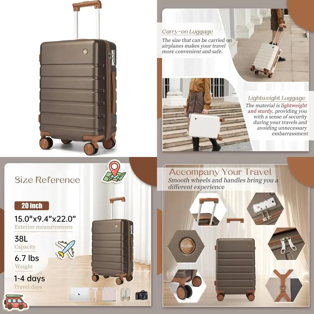 

20-дюймовая ручная кладь с одобренным авиакомпанией, прочный чемодан с корпусом и размером 22x14x9 для путешествий