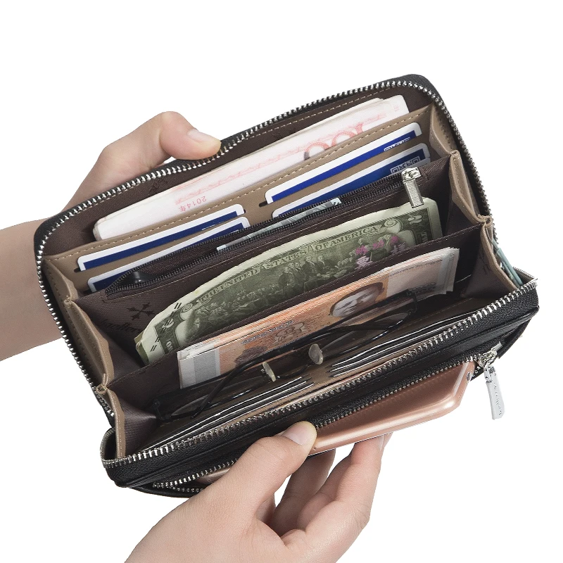 Baellerry Neue Herren-Geldbörse, tragbare Handgelenktasche, große Aufbewahrungstasche, das perfekte Geschenk für Geschäftsleute. – Detail 4
