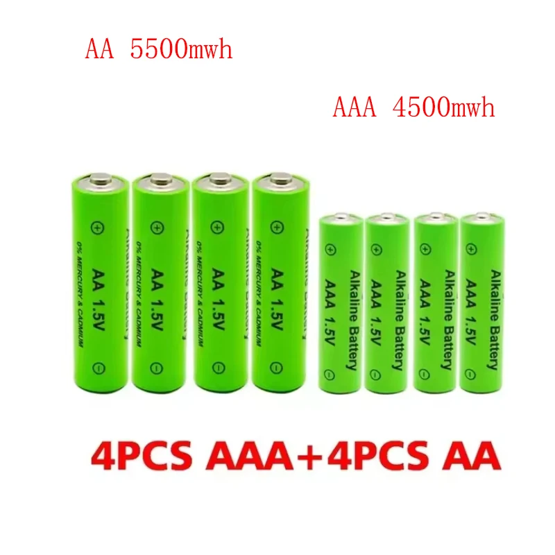 1.5V AA + AAA NI MH Akumulator AA AAA Alkaliczny 4500-5500mwh Do latarki Zabawki Zegar Odtwarzacz MP3 Wymień baterię Ni-Mh