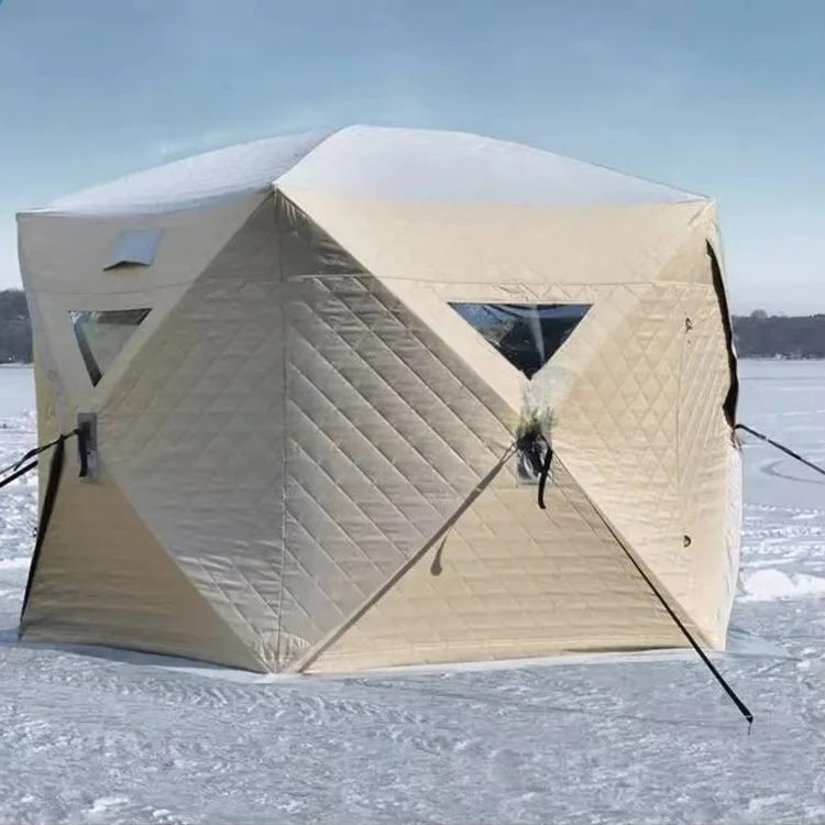 Winter Warm Camping Tents, Waterproof Outdoor Cotton Cold-proof Multi-person Portable Automatic Ice Fishing Shelter