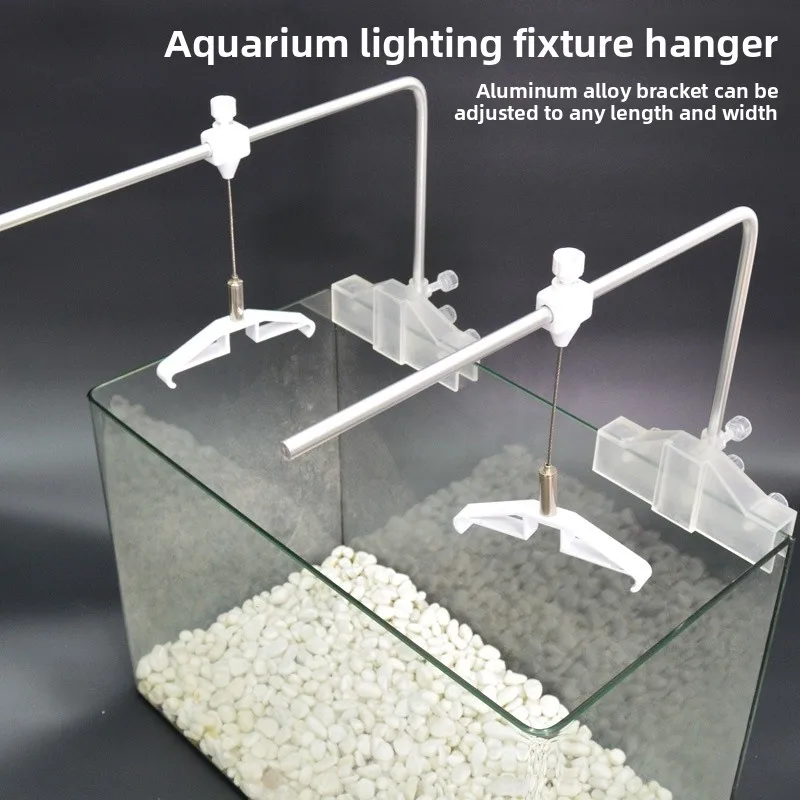 

Aluminum Alloy Adjustable Height Double-Arm Aquarium Lighting Braet Fi Tank Lamp Holder Aquatic Equipment