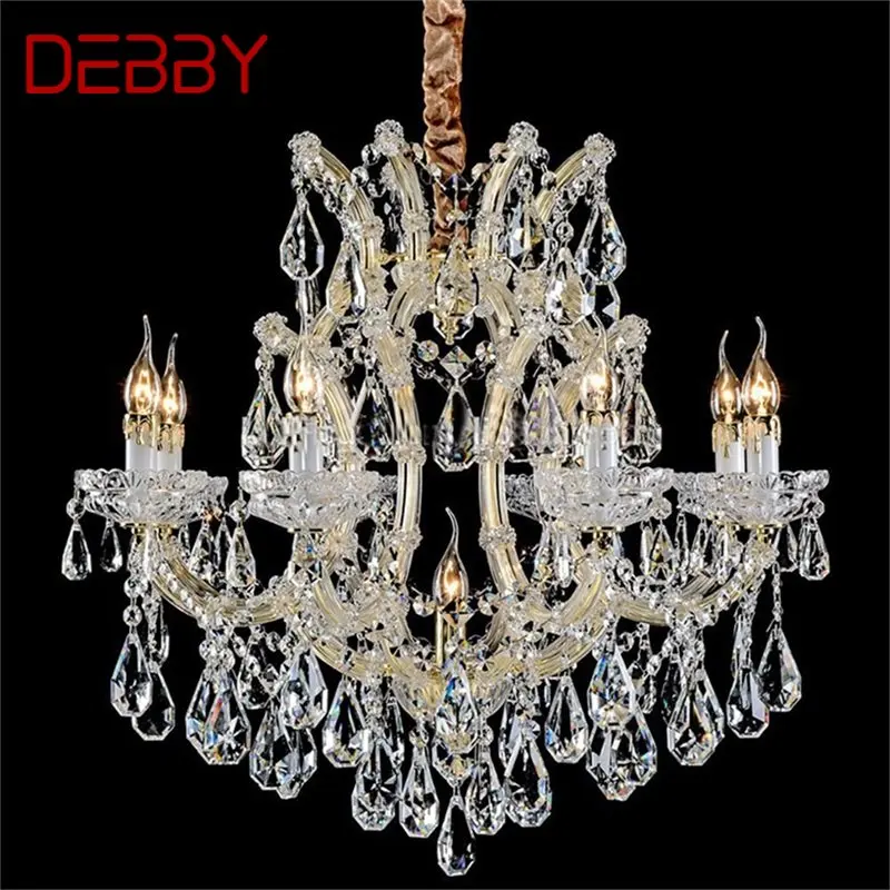 

TEMAR European Style Chandelier Lamp Luxury LED Candle Pendant Lighting Fixtures for Home Decoration Villa Hall