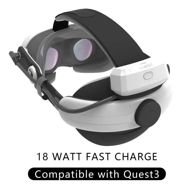 Gomrvr Q3 Verstelbare 5000Mah Batterij Hoofdband Voor Meta Quest 3 Verminderen Gezichtsdruk Vr Head Strap Accessoires Voor Meta Quest3