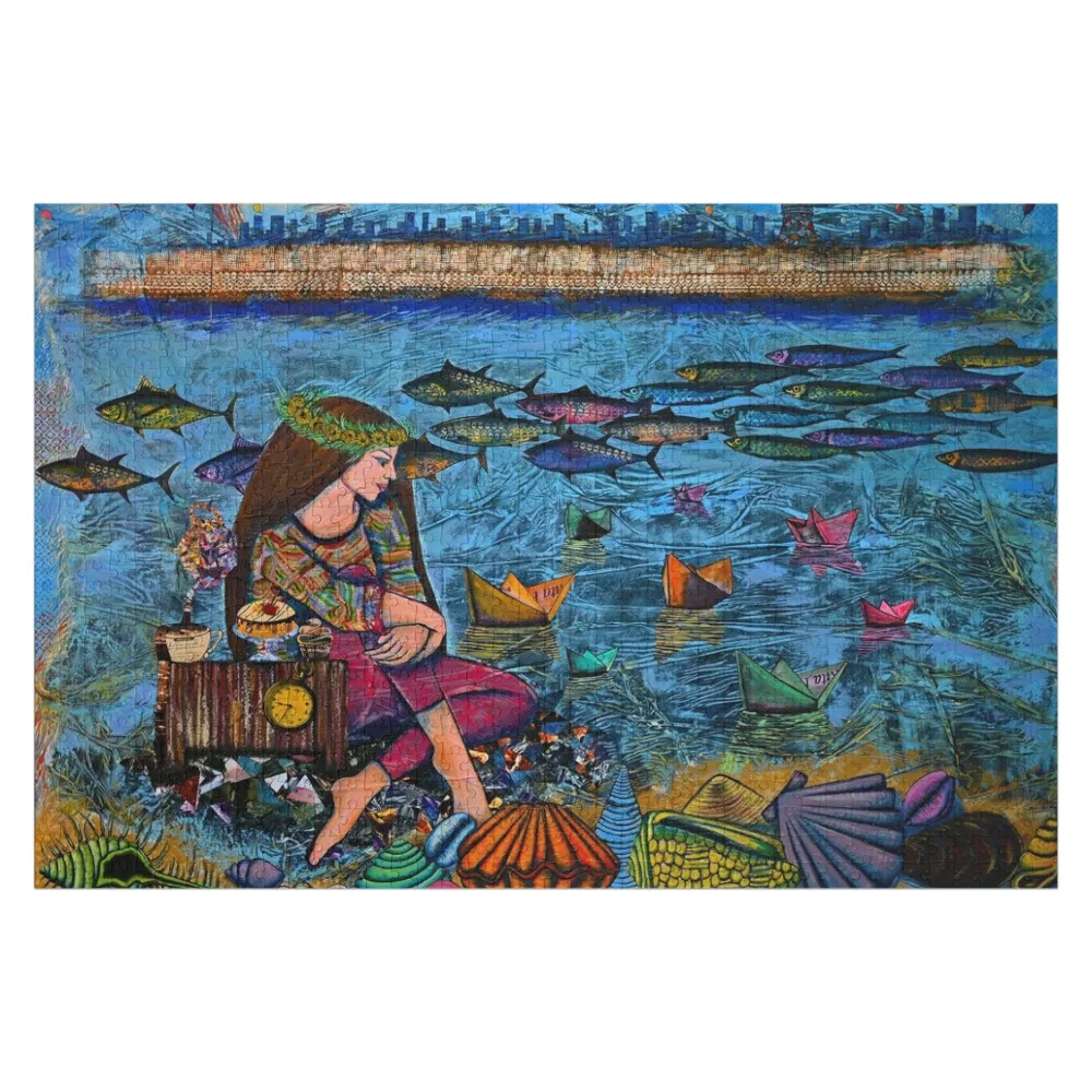 

Magical Realism Collage Art , It’s Only a Dream Jigsaw Puzzle Picture Children Christmas Toys Puzzle