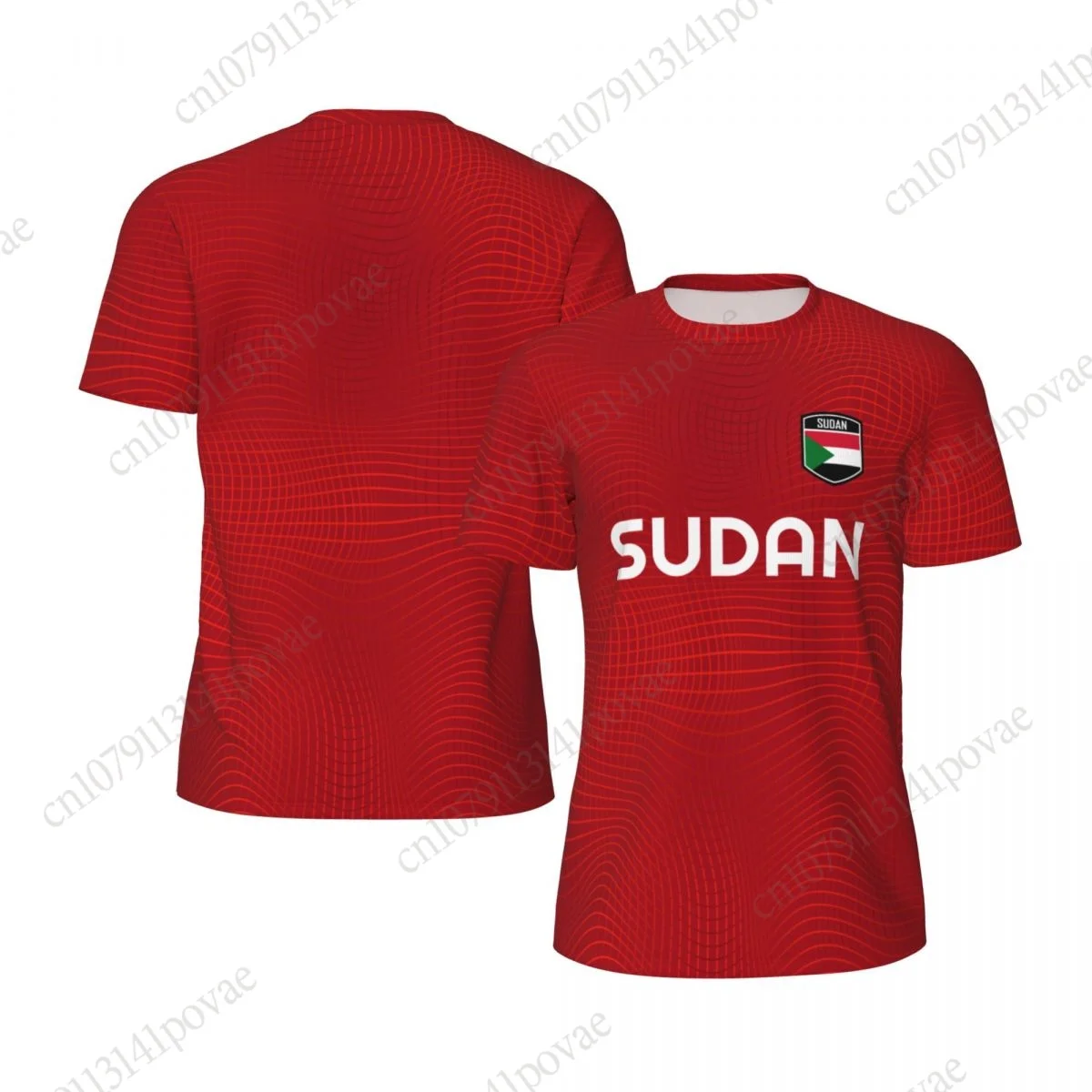

SUDAN Flag T-shirts Men Women Mesh Clothing Sports Breathable For Running Bike Tennis Fitness