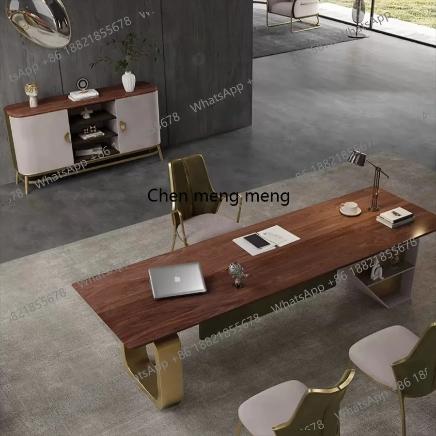 Firm Versatile Vintage Office Desk Popular Rectangular Office Desk Minimalist Design Office Furniture Scrivanie Per