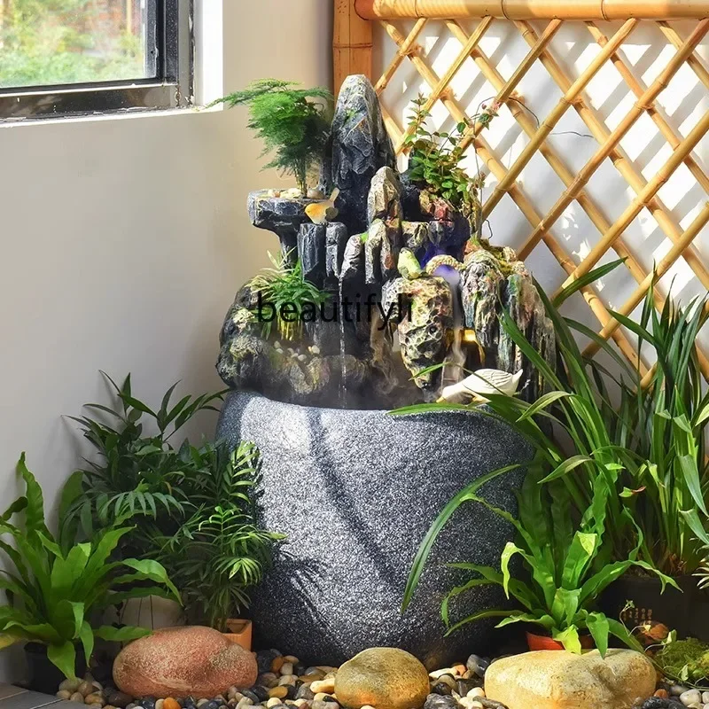 Rockery Flowing Water Ecological Fish Tank Company Entrance Landscape Decoration Courtyard Homestay Landscape Circulation